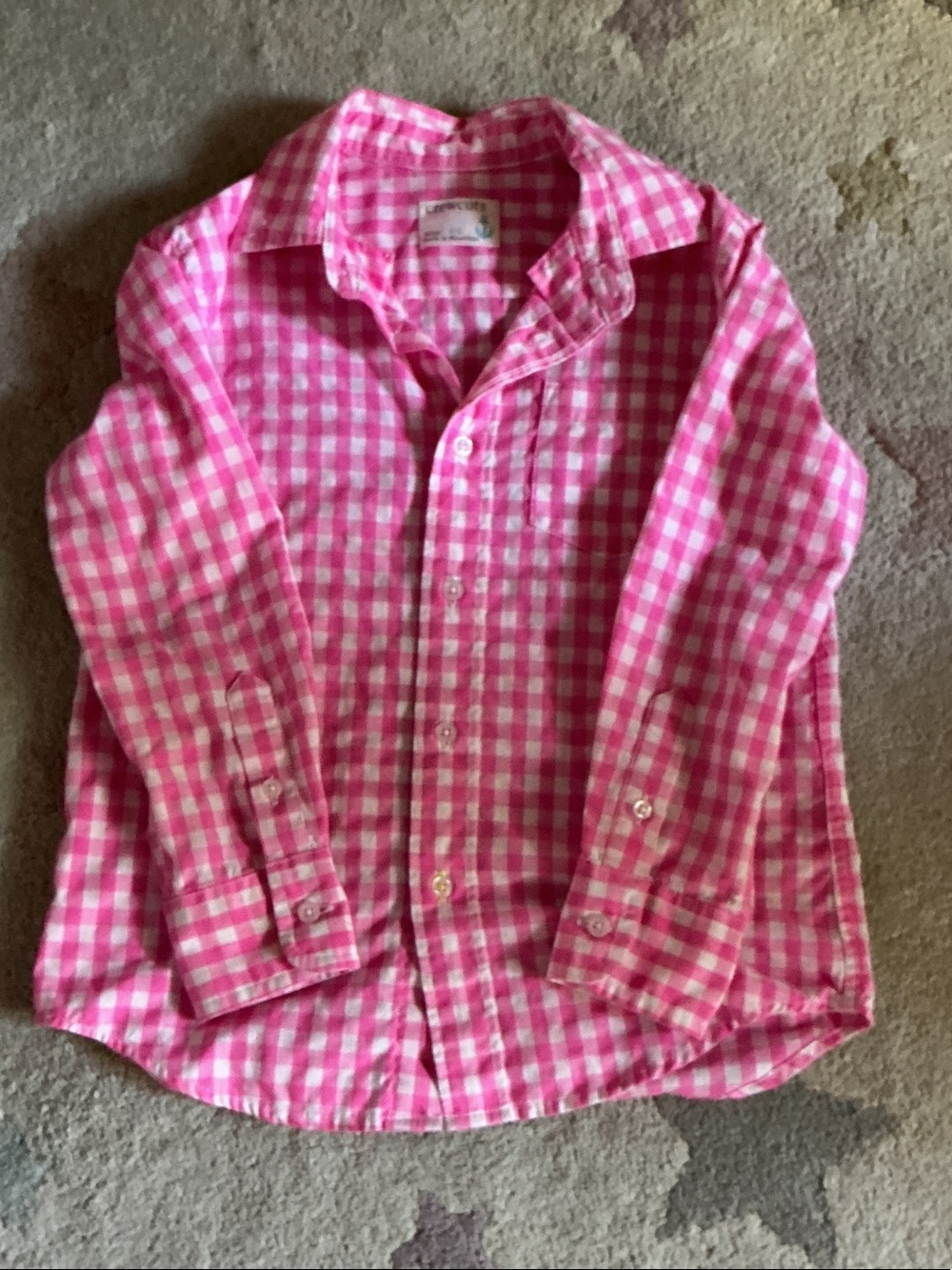 Crewcuts Pink Gingham Button-Down Shirt
